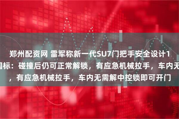 郑州配资网 雷军称新一代SU7门把手安全设计100%符合2027年新国标：碰撞后仍可正常解锁，有应急机械拉手，车内无需解中控锁即可开门